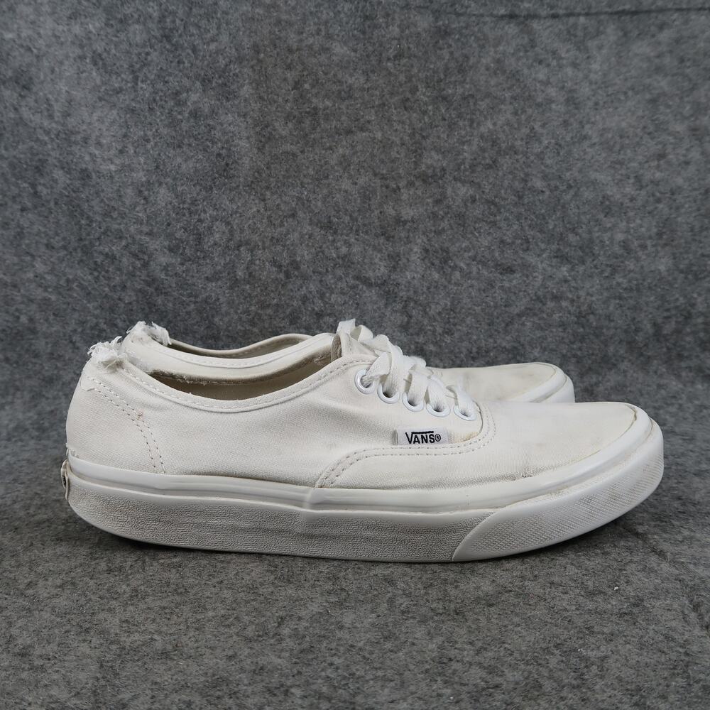 Vans Shoes Womens 8.5 Authentic Sneakers Casual Skate Canvas White Lace Up